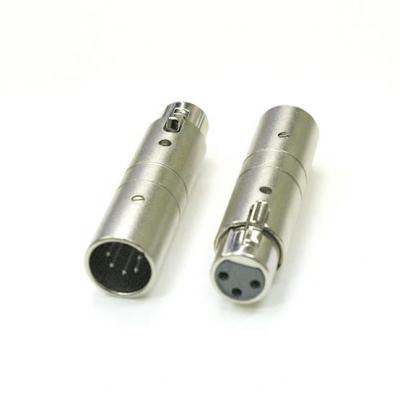 XLR オス5pin - メス3pin の変換コネクタ ●DMX機器の変換に ●XLR オス5ピン - メス3ピン変換