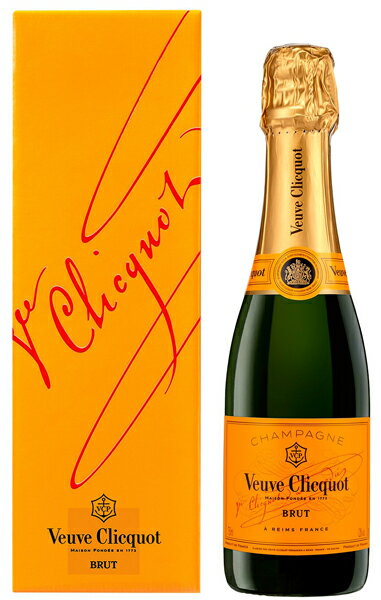 ヴーヴクリコ イエローラベル ブリュット 375ml シャンパン シャンパーニュ スパークリングワイン フランス 発泡 ギフト 贈り物 お祝い お礼