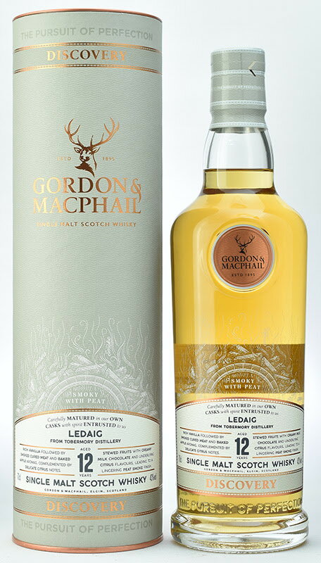 クーポン&P2倍以上!ディスカバリー レダイグ 12年 43% 700ml アイランズ シングルモルト Gordon & Macphail Discovery Smoky Ledaig ギフト 贈り物 お祝い お礼