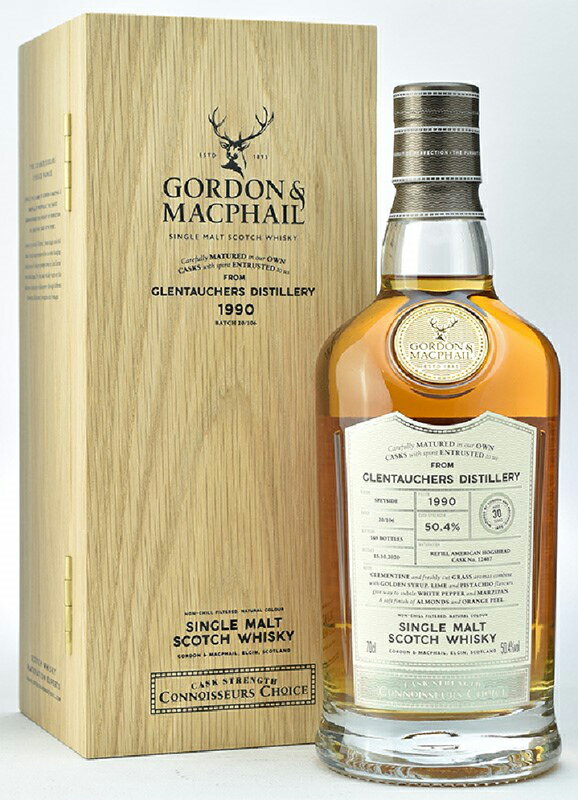 コニサーズチョイス グレントファース 30年 1990 50.4% 700ml スペイサイド シングルモルト Gordon & Macphail Connoisseurs Choice Glentauchers ギフト 贈り物 お祝い お礼