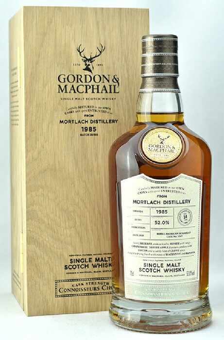 【ゴードン＆マクファイル】コニサーズチョイス モートラック 34年 1985 52% 700ml スペイサイド シングルモルト Gordon & Macphail Connoisseurs Choice Mortlach ギフト 贈り物 お祝い お礼