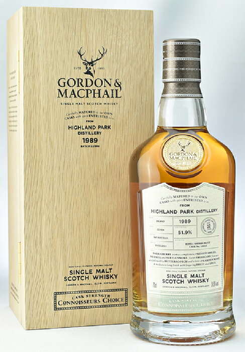 コニサーズチョイス ハイランドパーク 32年 1989 51.9% 700ml アイランズ シングルモルト Gordon & Macphail Connoisseurs Choice Highland Park ギフト 贈り物 お祝い お礼