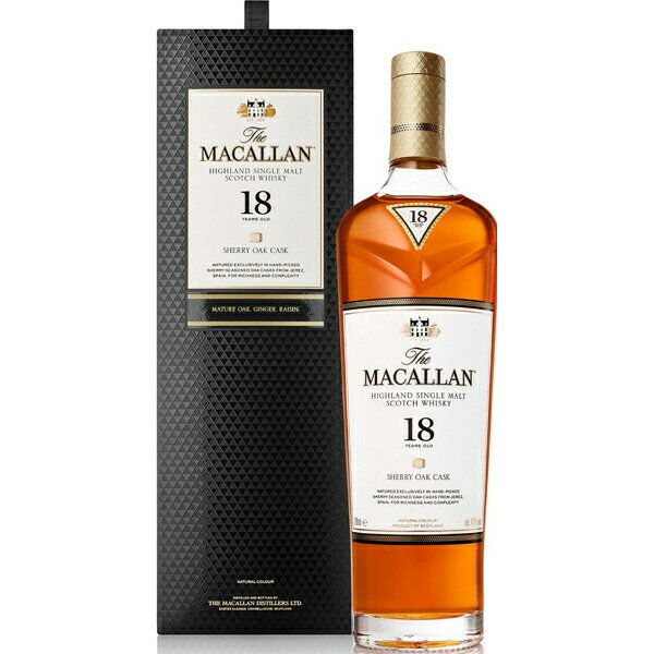 【オフィシャル】 ザ・マッカラン 18年 2023年リリース シェリーオーク 箱付き 43% 700mlマッカラン MACALLAN スコッチウイスキーシングルモルト スペイサイド TheMACALLAN 18Years sherry ギフト 贈り物 お祝い お礼