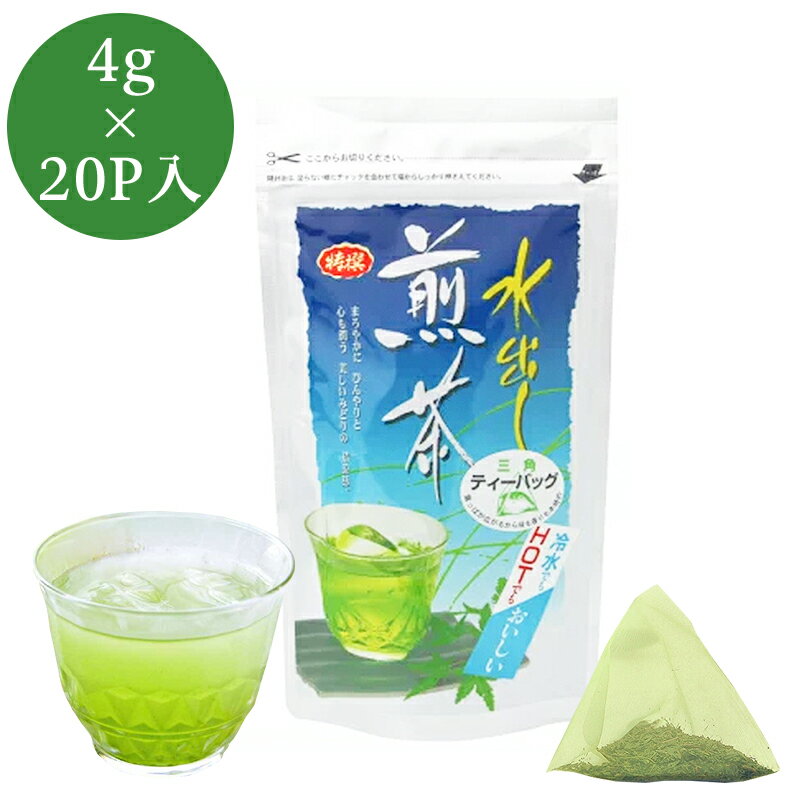 特撰水出し煎茶ティーバッグ　4g×20P 水出し茶 水出し緑茶 ティーパック　送料無料