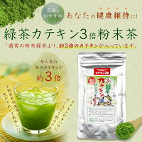 緑茶カテキン3倍粉末茶100g詰×1粉末緑茶粉末茶粉砕茶送料無料