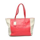 コーチ COACH トートバッグ LEGACYレガシー ショルダーバッグ レザー 23469 レッド×クリーム 【SS】 【中古】(4)