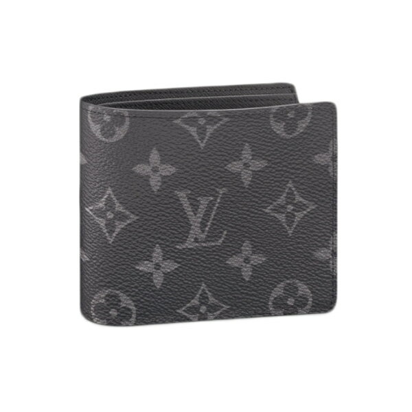 ルイ・ヴィトン 二つ折り財布（メンズ） ルイヴィトン LOUIS VUITTON 二つ折り財布 ポルトフォイユ・ミュルティプル エクリプス 2つ折財布 M61695 ブラック LV【OS】