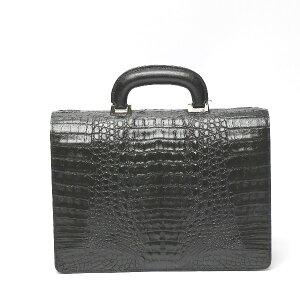 【新品】カイマンクロコワニ3678カイマンクロコダイルブラックセカンドバッグCAIMANCROCODILE【SS】