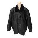 その他アウター ハーフコート 11号 ラム革 ブラック 【H】 【中古】