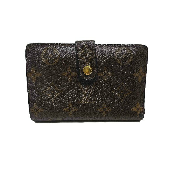 ルイヴィトン LOUIS VUITTON 二つ折り財布 カード用ポケット付がま口財布 モノグラム ポルト モネ ビエ ヴィエノア モノグラムキャンバス M61663 ブラウン LV 【SS】 【中古】