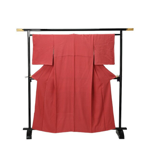 留袖 着物 和服 レンガ色 袷長着 レッド 【SS】 【中古】