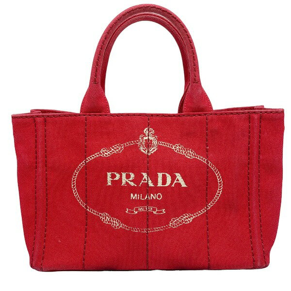 プラダ PRADA トートバッグ トートバッグ キャンバス カナパトート デニム レッド  