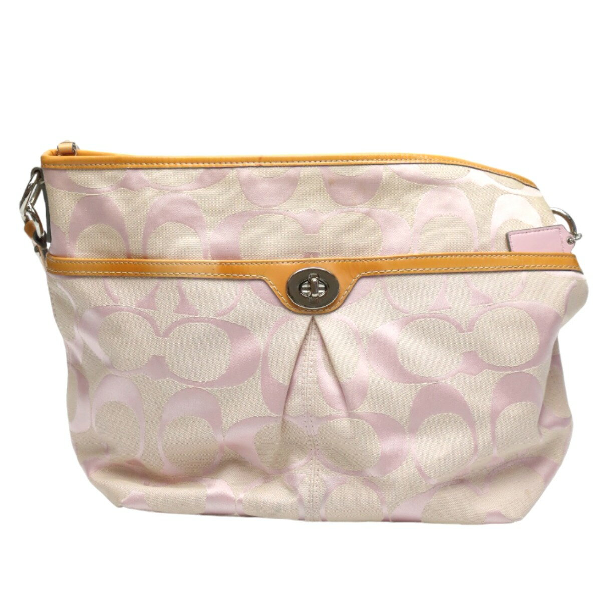 コーチ COACH ハンドバッグ 2WAY シグネチャー サラペタル レザー F14852 ピンク 【SS】 【中古】