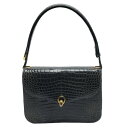 クロコダイル CROCODILE ハンドバッグ ギラロッシュ GUYLAROCHE PARIS 2WAY クロコダイル ブルーグレー 【SS】 【中古】(4)