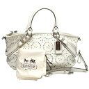 コーチ COACH ハンドバッグ マディソン パンチング 2WAY レザーカット オプアートレザーソフィア シラカワ レザー 16997 ホワイト 【SS】 【中古】