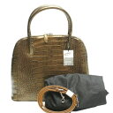 2WAYバッグ ショルダー ブカッティー 3994 クロコダイル カーキ ハンドバッグ CROCODILE 【SS】(4)