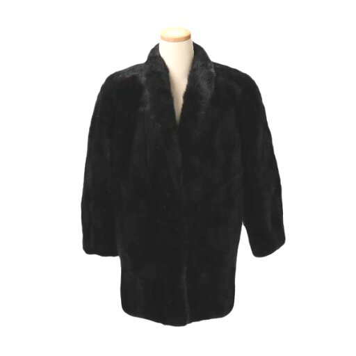 ミンク Mink その他アウター 毛皮コート ハーフコート ELEGAMCE L fur ブラック 【SS】 【中古】 ミンク Mink その他アウター 毛皮コート ハーフコート ELEGAMCE L fur ブラック 【SS】 【中古】