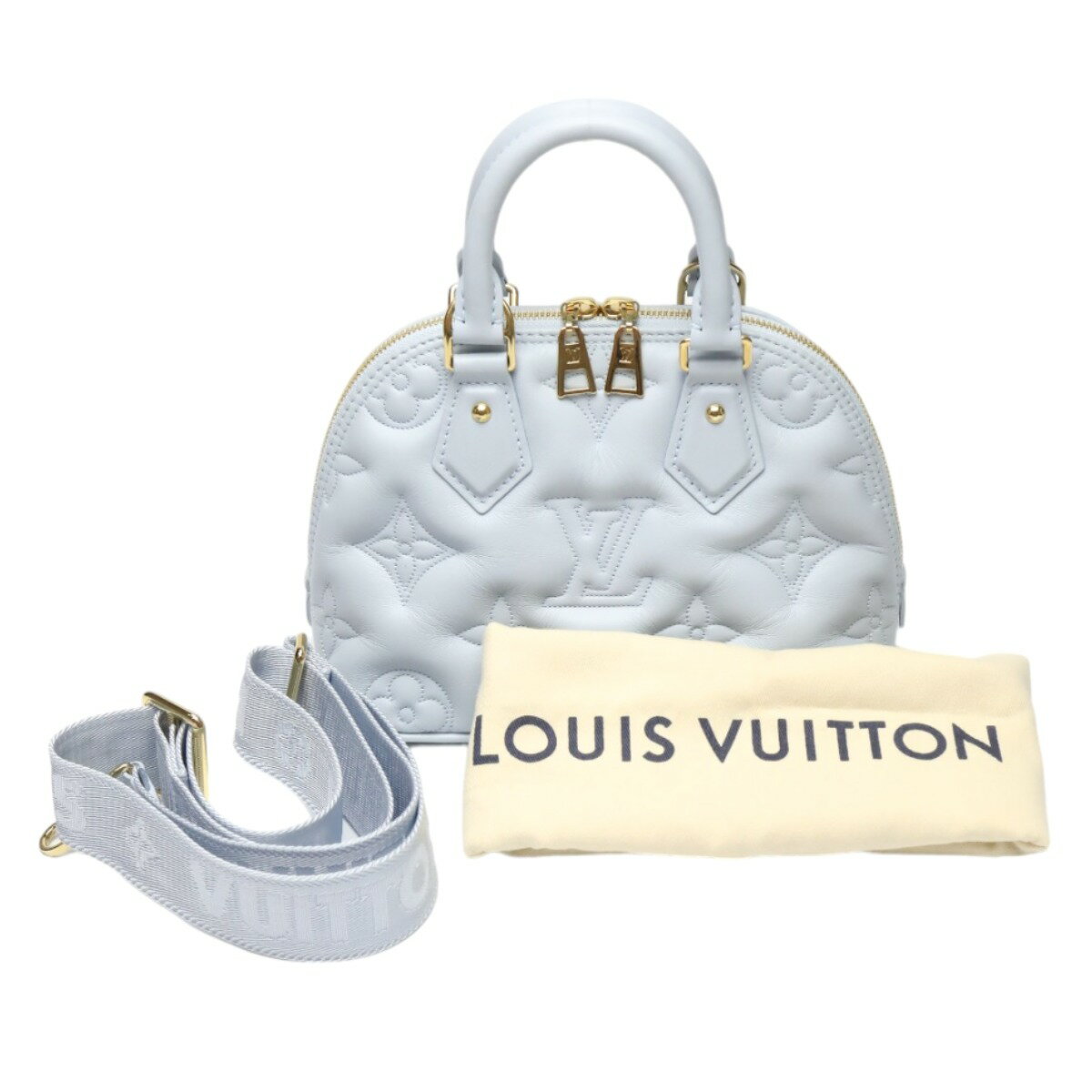 ルイヴィトン LOUIS VUITTON ショルダーバッグ ハンドバッグ モノグラム アルマソフトBB モノグラムマット M59822 ライトブルー LV 【SS】 【中古】