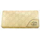 グッチ GUCCI 長財布 二つ折り長財布 グッチシマ GG レザー 204836 アイボリー 【SS】 【中古】(4)