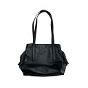 プラダ PRADA トートバッグ トートバッグ ロゴ型押し レザー ブラック 【SS】 【中古】
