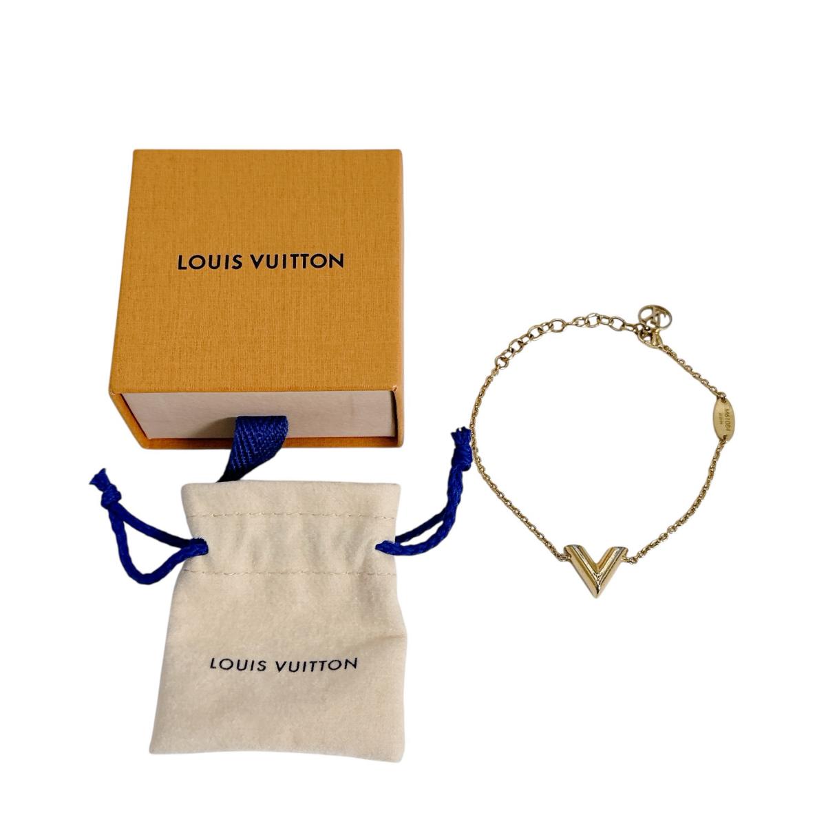 ルイヴィトン LOUIS VUITTON ブレスレット ブレスレット エセンシャル V メタル M61084 ゴールド LV 【SS】 【中古】