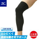 【メール便可】膝+ふくらはぎサポーター(1枚入り)日本製 ムレをおさえてカラっと快適 C2JSB605 ミズノ(4)