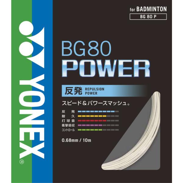 ヨネックス BG80P BG80パワー バドミントンガット ●【1点まで】メール便配送可能です。