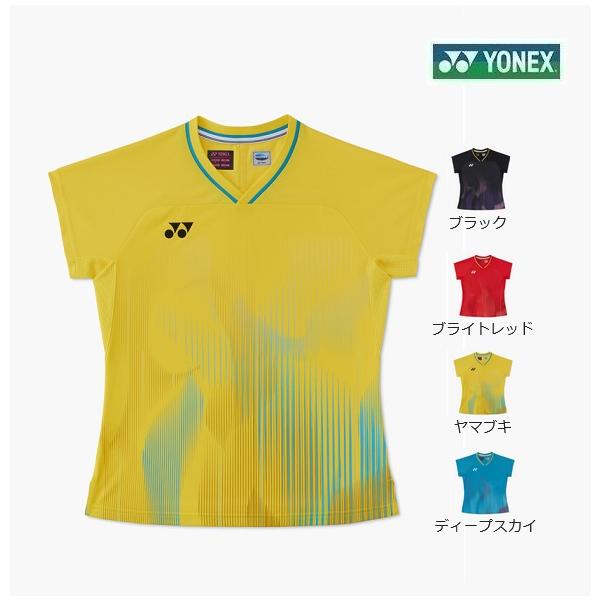 ヨネックス ウィメンズゲームシャツ 20966 ※日本バドミントン協会審査合格品 ●【1点まで】メール便配送可能です。 仕様 ベリークール、Precision Move、エアリリース UVカット、吸汗速乾、ストレッチ、制電 素材 身頃:ポリエステル87%、合成繊維(ポリスチレン)13% 原産地 日本