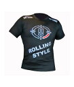 楽天MAZA FIGHT 楽天市場店Ho-Stile[オ・スティーレ]　 Tシャツ　Rolling Style　／　ローリング・スタイル（黒）　／　総合格闘技 ボクシング キックボクシング ブラジリアン柔術 ユニフォーム トレーニングウェア メンズ ボクシングウェア トレーニングウェア 半袖Tシャツ イタリア