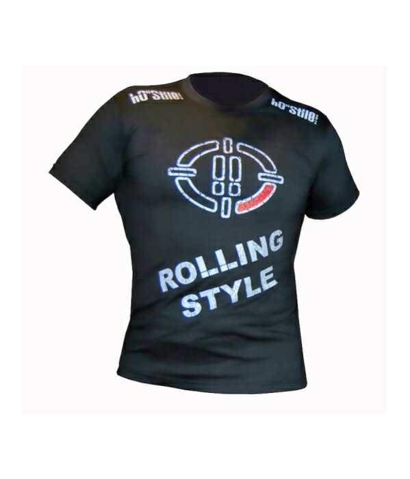 格闘技Tシャツ【オ・スティーレ】Ho-Stile Tシャツ　Rolling Style / ローリング・スタイル（黒） ／ボクシング キックボクシング ブラジリアン柔術 ファイトトレーニング 練習 MMA UFC