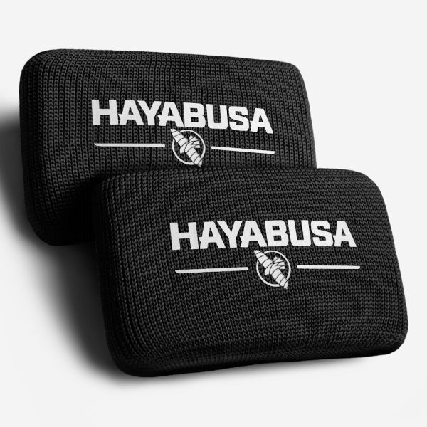 HAYABUSA［ハヤブサ］ナックルパッド（黒）／ Knuckle Pads - Black // ボクシング ナックルガード サポーター 拳 保護 ハンドラップ バンデージ ワンタッチ クッション 衝撃吸収 MMA 総合格闘技 キックボクシング ムエタイ MuayThai 海外ブランド 正規品