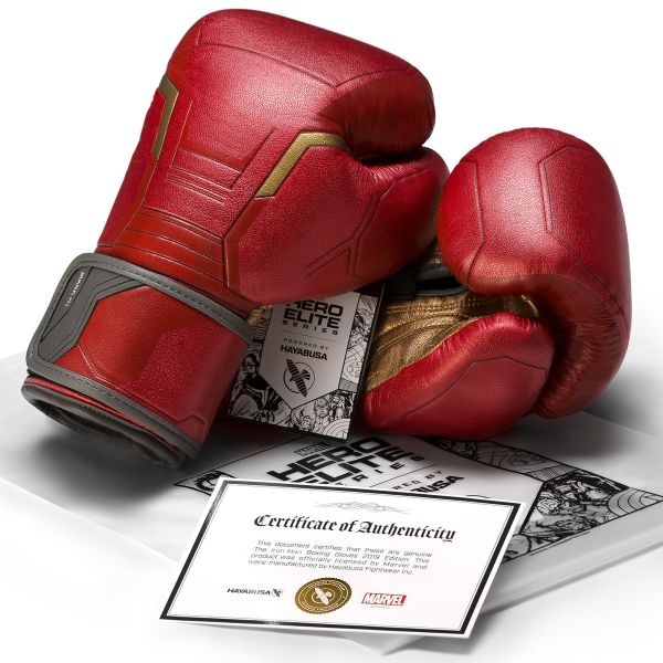 【送料無料】【限定品】 HAYABUSA ハヤブサ MARVEL / マーベル アイアンマン ボクシンググローブ ／ Iron Man Boxing Gloves ／ 正規品 12oz 16oz 12オンス 16オンス 限定品 ジョルジュ サンピエールコラボ マジックテープ式 ミット打ち スパーリング 男女兼用