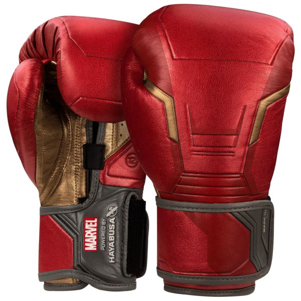 【送料無料】【限定品】 HAYABUSA [ハヤブサ] MARVEL / マーベル　アイアンマン　ボクシンググローブ ／ Iron Man Boxing Gloves　／　正規品 12oz 16oz 12オンス 16オンス 限定品 ジョルジュ・サンピエールコラボ マジックテープ式 ミット打ち スパーリング 男女兼用 2