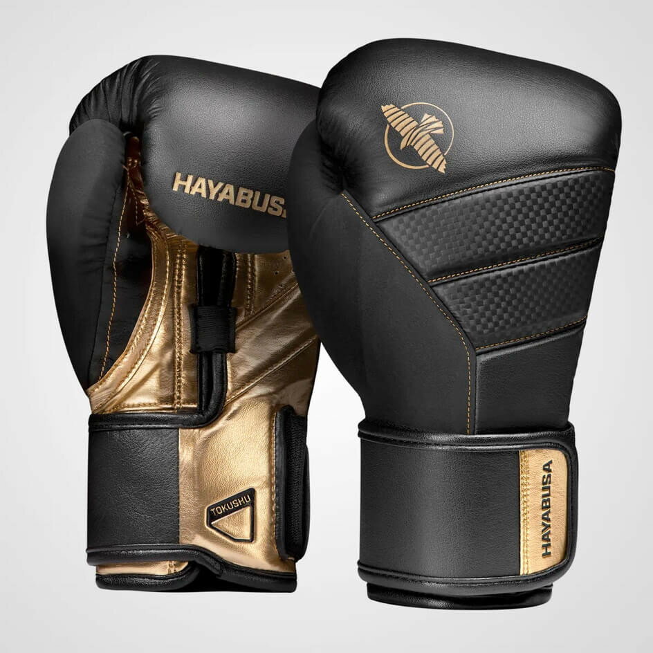 HAYABUSA [ハヤブサ] T3 ボクシンググローブ 黒/ゴールド ／ Boxing Gloves - Black/Gold ／ 正規品 8オンス 10オンス 12オンス 14オンス 16オンス マジックテープ式 スパーリンググローブ パ…