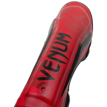 VENUM【ヴェヌム】 シンガード Elite - エリート(レッドカモ) / レガース 格闘技プロテクター ボクシング キックボクシング MMA ムエタイ /防具 ヴェナム ヴェノム ベノム ベナム