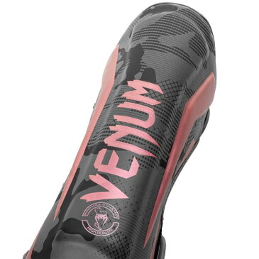 VENUM【ヴェヌム】 シンガード Elite - エリート(ダークカモ/ピンクゴールド) / レガース 格闘技プロテクター ボクシング キックボクシング MMA ムエタイ /防具 ヴェナム ヴェノム ベノム ベナム