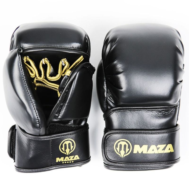 MAZA 　MMA スーパーハンマー パウンドグローブ Ver.2（黒/ゴールド） ／ Super HAMMER Pound Gloves 2 - Black/Gold ／ MMA 総合格闘技 スポーツ ボクシング キック ブラジリアン柔術 ムエタイ MMA ファイトギア ボクシンググローブ スパーリンググローブ