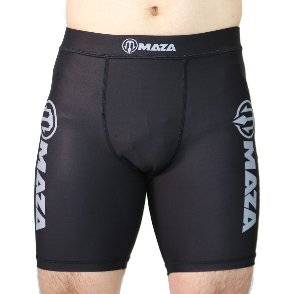 【マザファイト】MAZA［マザ］ バーリトゥードショーツ（黒/グレー）／ vale tudo shorts - black/grey　／　バリトゥード バレトゥード コンプレッションショーツ ハーフパンツ スパッツ ファイトパンツ キックパンツ ボクシング ショーツ ショートパンツ ボトムス 練習着