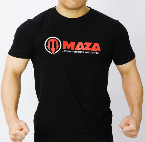 MAZA［マザ］ Tシャツ - C.S.I. コンバットスポーツイノベーション（黒）／ T-shirts Combat Sports Innovation ／ トレーニングウェア ボクシングウェア フィットネス ジム 練習着 半袖 トップス カットソー メンズ レディース ユニセックス 男性用 女性用 男女兼用