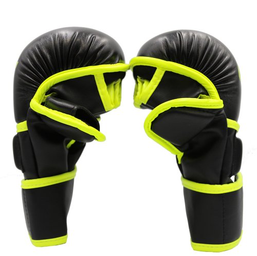 MAZA［マザ］ GRACHANチャレンジ 公式 MMA パウンドグローブ（黒/イエロー）／Poun...