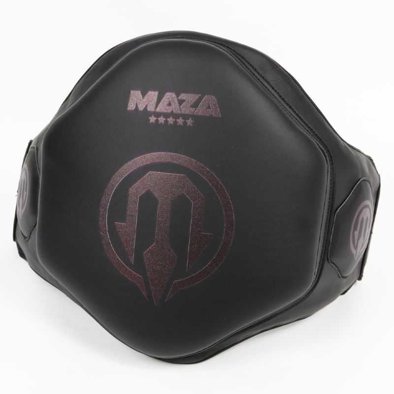 MAZA［マザ］ KURO-1　ベリープロテクター（黒/黒） ／ Belly Protector - matte black／ MMA 総合格闘技 スポーツ ボクシング キック ブラジリアン柔術 ムエタイ トレーニング ミット ボディーミット キックミット 蹴り 打撃 スパーリング 練習