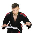 MAZA［マザ］ BJJ Gi ブラジリアン柔術着 ウルトラライト R-1（黒）※白帯付き ／ 総合格闘技 ブラジリアン柔術 UFC MMA グラップリング 寝技 IBJJF JBJJF柔術着 柔術衣 道着 上下セット ユニフォーム Jiu Jitsu Gi 軽量 トレーニング 練習 試合