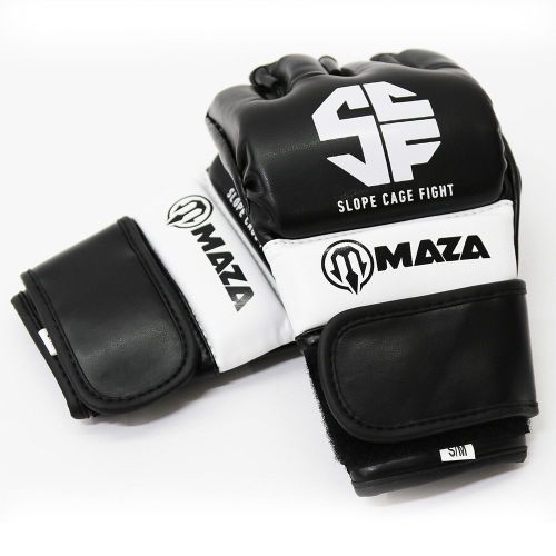 【マザファイト】MAZA［マザ］ SCF～Slope Cage Fight～ 公式 MMA プロ ファイトグローブ （黒）／ Pro Fight Gloves - オープンフィンガーグローブ ／ MMAグローブ スパーリンググローブ パンチンググローブ マジックテープ式 ミット打ち トレーニング フィットネス 試合