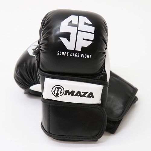 MAZA［マザ］ SCF ～Slope Cage Fight～ 公式 MMA パウンドグローブ（黒）／Pound Gloves　／　総合格闘技 スポーツ ボクシング キックボクシング ブラジリアン柔術 ムエタイ テコンドー MMA ファイトギア ボクシンググローブ スパーリンググローブ