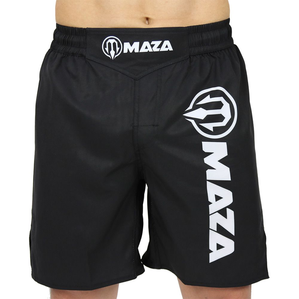 MAZA［マザ］ ファイトショーツ　プロファイト（ブラック）／ Pro Fight Fight Shorts - Black　／　ファイトパンツ キックパンツ ボクシング ショーツ パンツ コンバットショーツ ショートパンツ ハーフパンツ ボクシングウェア ボトムス 練習着 試合