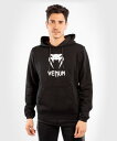 VENUM ヴェヌム フーディー Classic - クラシック（黒）／ Hoodie - Black ／ 正規品 トレーニングウェア ジャージ プルオーバー トレーナー パーカー 練習着 ユニフォーム トップス スウェット メンズ レディース ユニセックス セットアップ S M L XL サイズ