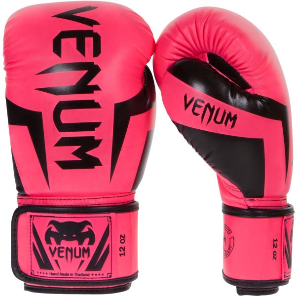 VENUM ヴェヌム ボクシンググローブ Elite - エリート（ネオピンク）／ Boxing Gloves - Neo Pink ／ 正規品 8オンス 8オンス 10オンス 12オンス 14オンス マジックテープ スパーリング パンチンググローブ トレーニング ミット打ち サンドバッグ打ち レディース