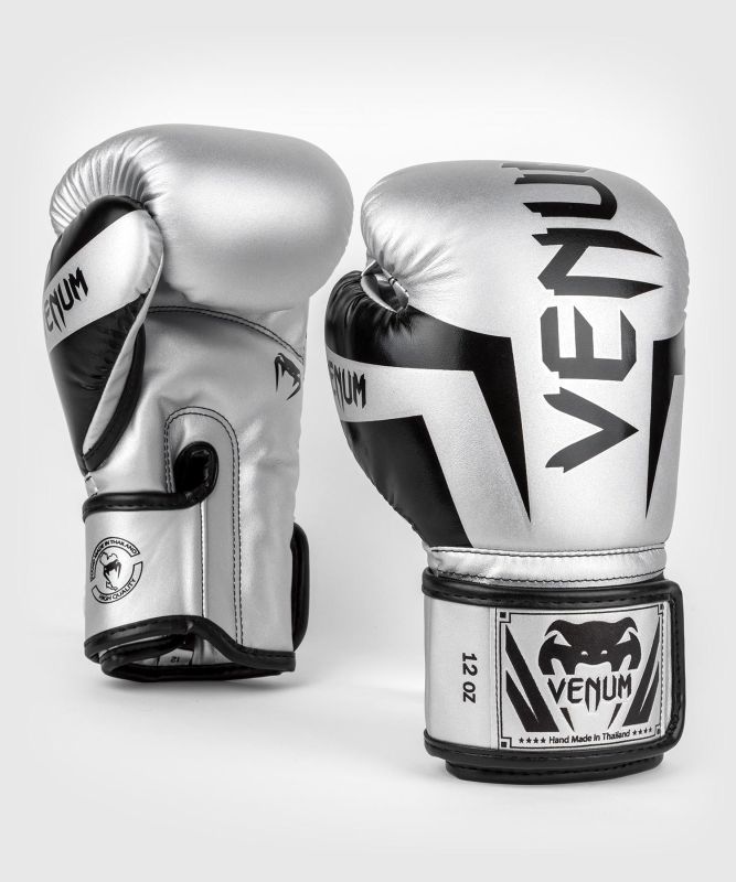 ڼ󤻡 VENUM [̥]ܥ󥰥֡Elite - ꡼ȡʥС/ˡ Boxing Gloves - Silver/Black  8 10 12 14 16 ޥåơ׼ ͵  ѡ ȥ졼˥ ߥå ɥХå