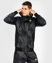 VENUM ヴェヌム ジップアップフーディージャケット レザー（黒/ゴールド）／ Razor Hoodie - Black/Gold／ 総合格闘技 ボクシング キックボクシング ブラジリアン柔術 MMA UFC ヴェナム ヴェノム ベヌム ベナム ベノム トレーニングウェア ジャージ パーカー