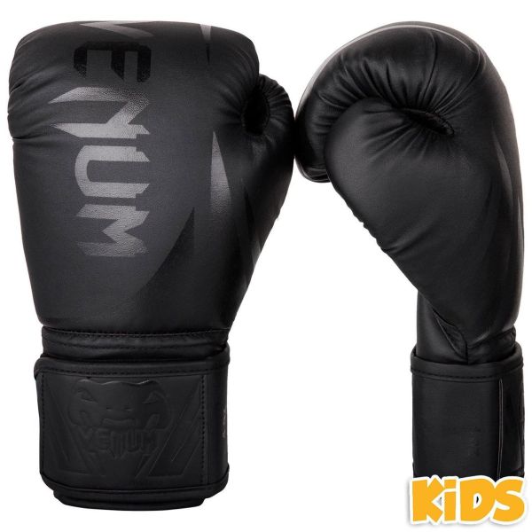 VENUM 　キッズ ボクシンググローブ　Challenger 2.0（黒/黒）- チャレンジャー ／ Kids Boxing Gloves - Black/Black 　／子供用 ジュニア ユース 総合格闘技 ボクシング キックボクシング MMA UFC ヴェナム ヴェノム ベヌム ベナム ベノム キッズグローブ